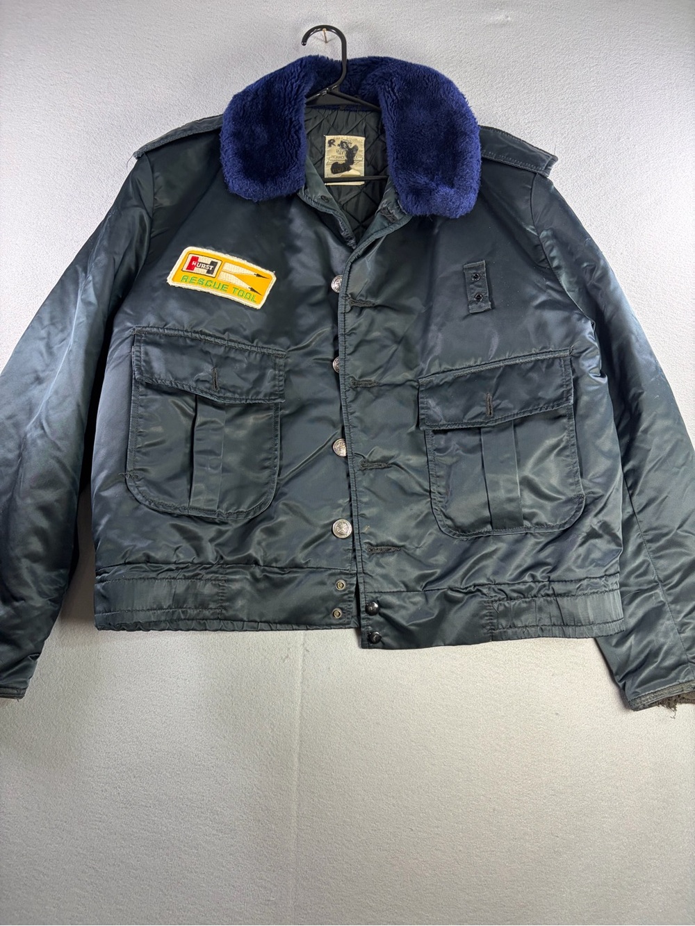 Vintage 70s 80s Horace Small Tuffy Jac Bomber Jacket Navy blue